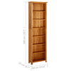 Stella Homewares 7-Tier Bookcase 60x22x200 cm Solid Oak Wood
