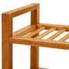 Stella Homewares Shoe Rack with 3 Shelves 50x27x60 cm Solid Oak Wood