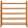 Stella Homewares Shoe Rack with 5 Shelves 100x27x100 cm Solid Oak Wood