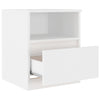Stella Homewares Bed Cabinet White 40x40x50 cm Engineered Wood