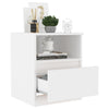 Stella Homewares Bed Cabinet White 40x40x50 cm Engineered Wood