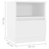 Stella Homewares Bed Cabinet White 40x40x50 cm Engineered Wood