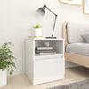 Stella Homewares Bed Cabinet White 40x40x50 cm Engineered Wood