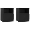 Stella Homewares Bed Cabinets 2 pcs Black 40x40x50 cm Engineered Wood