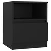 Stella Homewares Bed Cabinets 2 pcs Black 40x40x50 cm Engineered Wood