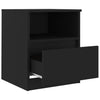 Stella Homewares Bed Cabinets 2 pcs Black 40x40x50 cm Engineered Wood