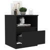 Stella Homewares Bed Cabinets 2 pcs Black 40x40x50 cm Engineered Wood