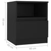 Stella Homewares Bed Cabinets 2 pcs Black 40x40x50 cm Engineered Wood