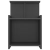 Stella Homewares Bed Cabinets 2 pcs Grey 40x35x60 cm Engineered Wood