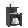 Stella Homewares Bed Cabinets 2 pcs Grey 40x35x60 cm Engineered Wood