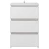 Stella Homewares Bed Cabinet White 40x35x62.5 cm Engineered Wood
