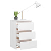 Stella Homewares Bed Cabinet White 40x35x62.5 cm Engineered Wood