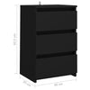Stella Homewares Bed Cabinet Black 40x35x62.5 cm Engineered Wood