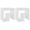 Stella Homewares Bed Cabinets 2 pcs White 40x30x40 cm Engineered Wood