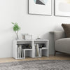 Stella Homewares Bed Cabinets 2 pcs White 40x30x40 cm Engineered Wood