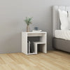 Stella Homewares Bed Cabinets 2 pcs High Gloss White 40x30x40 cm Engineered Wood