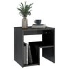 Stella Homewares Bed Cabinets 2 pcs High Gloss Grey 40x30x40 cm Engineered Wood
