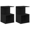 Stella Homewares Bedside Cabinets 2 pcs Black 35x35x55 cm Engineered Wood