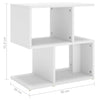 Stella Homewares Bedside Cabinet White 50x30x51.5 cm Engineered Wood