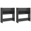 Stella Homewares Wall Shoe Cabinets 2 pcs High Gloss Grey 60x18x60 cm Engineered Wood
