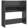 Stella Homewares Wall Shoe Cabinets 2 pcs High Gloss Grey 60x18x60 cm Engineered Wood