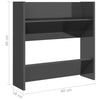 Stella Homewares Wall Shoe Cabinets 2 pcs High Gloss Grey 60x18x60 cm Engineered Wood