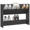 Stella Homewares Wall Shoe Cabinet Grey 80x18x60 cm Engineered Wood
