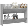 Stella Homewares Wall Shoe Cabinet Concrete Grey 80x18x60 cm Engineered Wood