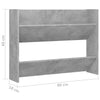 Stella Homewares Wall Shoe Cabinet Concrete Grey 80x18x60 cm Engineered Wood