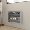 Stella Homewares Wall Shoe Cabinet Concrete Grey 80x18x60 cm Engineered Wood