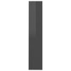 Stella Homewares Wall Shoe Cabinet High Gloss Grey 80x18x90 cm Engineered Wood