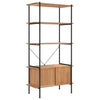 Stella Homewares 5-Tier Shelving Unit with Cabinet 80x40x163 cm Steel and Engineered Wood