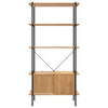 Stella Homewares 5-Tier Shelving Unit with Cabinet 80x40x163 cm Steel and Engineered Wood