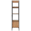 Stella Homewares 5-Tier Shelving Unit with Cabinet 80x40x163 cm Steel and Engineered Wood
