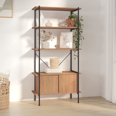 Stella Homewares 5-Tier Shelving Unit with Cabinet 80x40x163 cm Steel and Engineered Wood