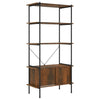 Stella Homewares 5-Tier Shelving Unit with Cabinet 80x40x163 cm Steel and Engineered Wood