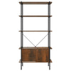 Stella Homewares 5-Tier Shelving Unit with Cabinet 80x40x163 cm Steel and Engineered Wood