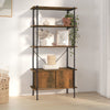 Stella Homewares 5-Tier Shelving Unit with Cabinet 80x40x163 cm Steel and Engineered Wood