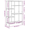Stella Homewares Book Shelf 80x30x120 cm Steel and Engineered Wood