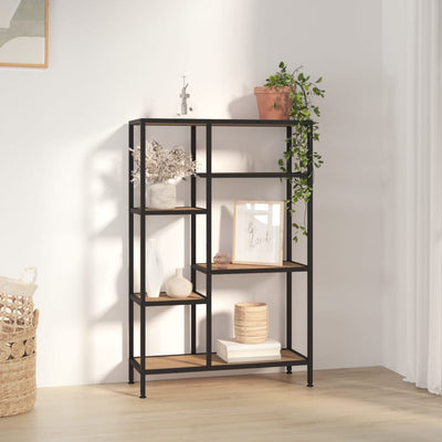 Stella Homewares Book Shelf 80x30x120 cm Steel and Engineered Wood