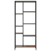 Stella Homewares Book Shelf 80x30x180 cm Steel and Engineered Wood