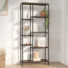 Stella Homewares Book Shelf 80x30x180 cm Steel and Engineered Wood
