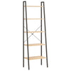 Stella Homewares 5-Tier Standing Shelf Light Brown and Black 56x35x174 cm