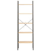 Stella Homewares 5-Tier Standing Shelf Light Brown and Black 56x35x174 cm