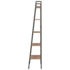 Stella Homewares 5-Tier Standing Shelf Dark Brown and Black 56x35x174 cm