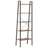 Stella Homewares 5-Tier Standing Shelf Dark Brown and Black 56x35x174 cm