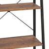 Stella Homewares 5-Tier Standing Shelf Dark Brown and Black 56x35x174 cm
