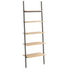 Stella Homewares 5-Tier Leaning Shelf Light Brown and Black 64x34x185.5 cm