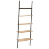 Stella Homewares 5-Tier Leaning Shelf Light Brown and Black 64x34x185.5 cm