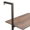 Stella Homewares 5-Tier Leaning Shelf Dark Brown and Black 64x35x185 cm